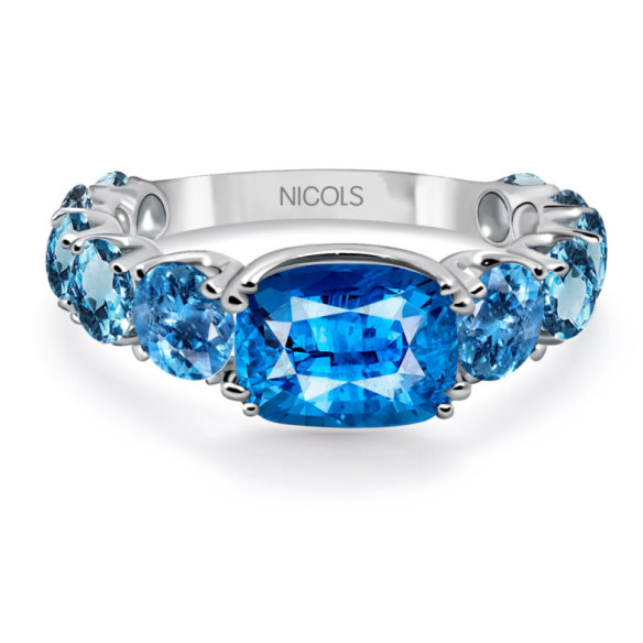 Anillo Oro Topacios Rainbow - Anillos Otras Piedras Preciosas