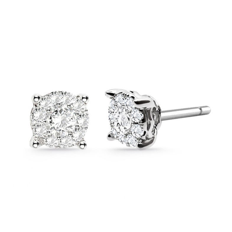 Pendientes Diamante Eloise Dormilonas 0.21 - Pendientes de Novia