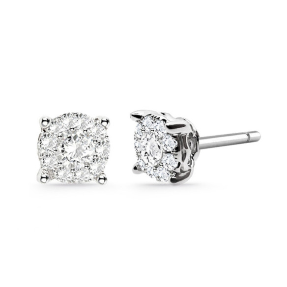 Pendientes Diamante Eloise Dormilonas 0.21 - Pendientes de Novia