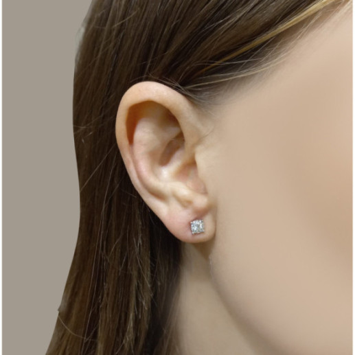 Pendientes Diamante Eloise Dormilonas 0.40 - Pendientes de Novia 2