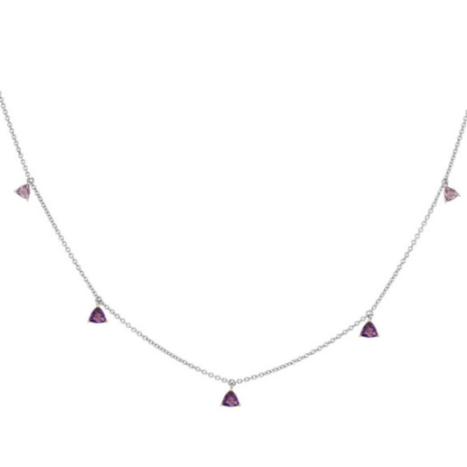 Collar Colgantes Piedras Amatista Trillon - Collares Otras Piedras de Colores