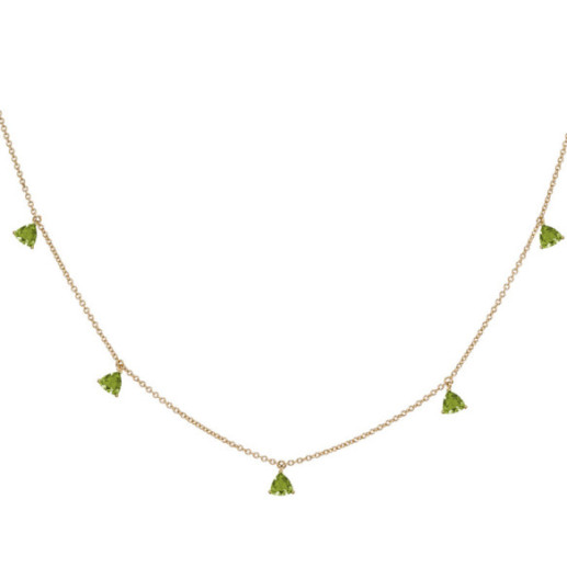 Collar Colgantes Piedras Peridoto Verde Trillon - Colliers en pierre verte 2