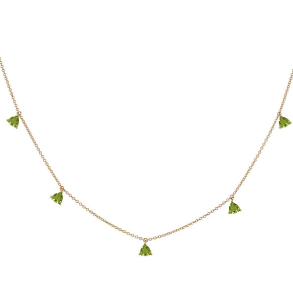 Collar Colgantes Piedras Peridoto Verde Trillon - Colliers en pierre verte