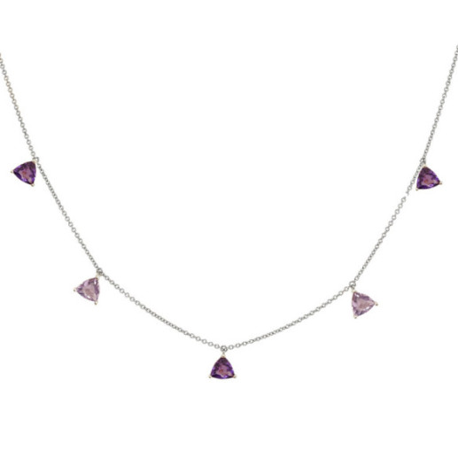 Collar Colgantes Piedras Amatista Trillon - Collares Otras Piedras de Colores