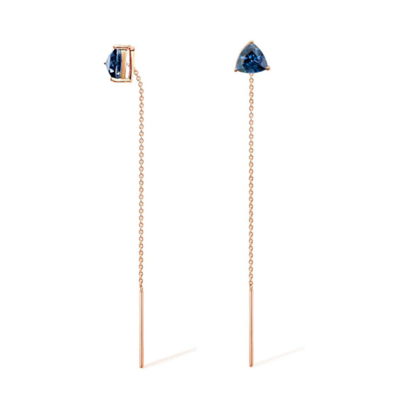 Pendientes Iolitas Trillon - Boucles d'oreilles de pierres bleues
