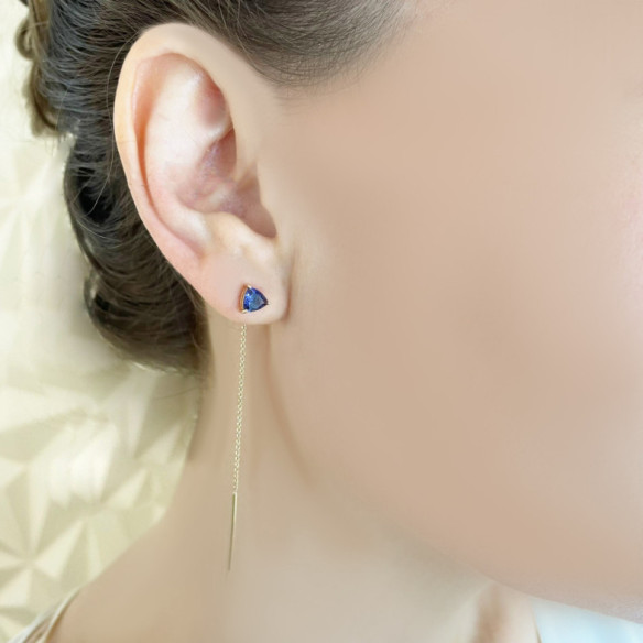 Pendientes Iolitas Trillon - Boucles d'oreilles de pierres bleues