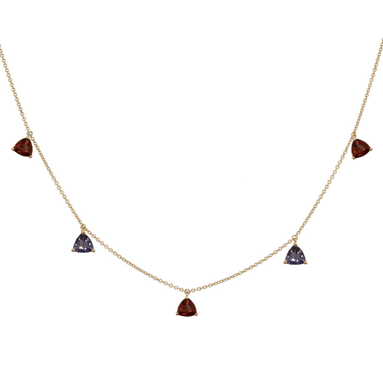 Necklace Pendants Grante Stones and Iolite TRILLON - Necklaces