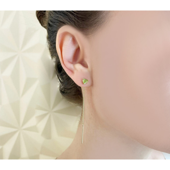 Pendientes Peridoto Trillon - Pendientes de Piedras Verde