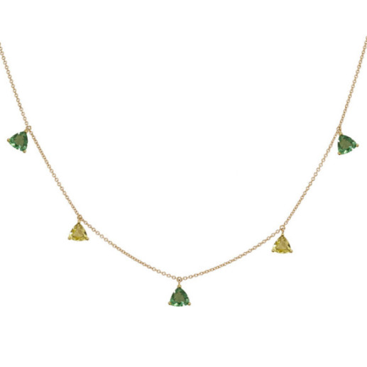 Pendenti di collana Pietre al quarzo verde e al quarzo TRILLON LIMONE - Collane in pietra verde 2