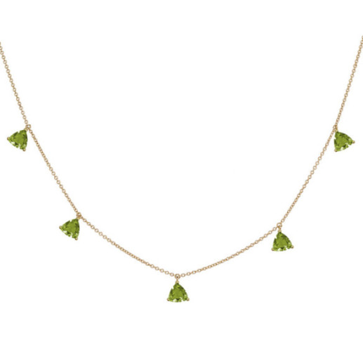 Collar Colgantes Piedras Peridoto Verde Trillon - Colliers en pierre verte