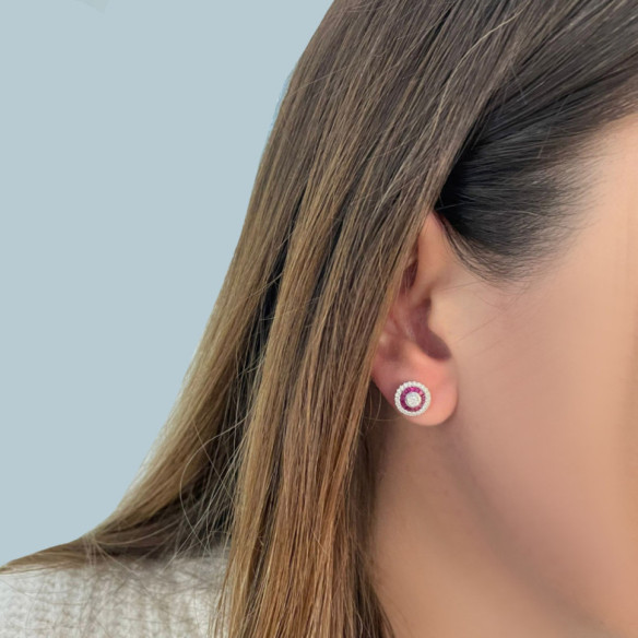 Pendientes Ojo De Perdiz Rubí - Rubi-Ohrringe