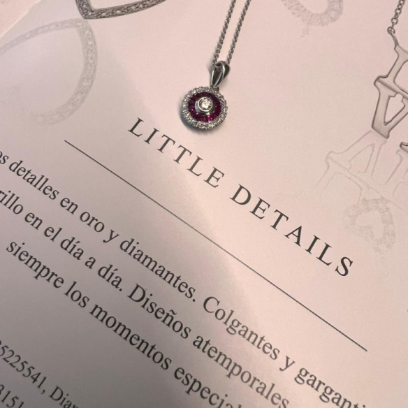 Ruby PARTRIDGE EYE Pendant - Red Stone Pendants