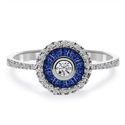 Anillo Ojo De Perdiz Zafiro - designs vintage