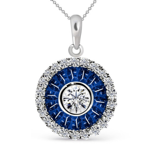 Colgante Ojo De Perdiz Zafrio - Blaue Steine Anhänger
