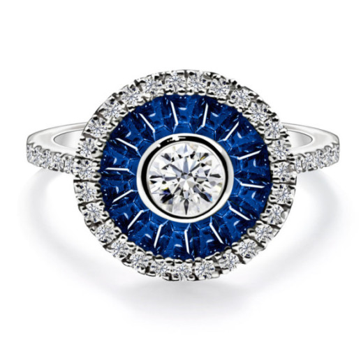 Anillo Ojo De Perdiz Zafiro 0.75 - ANILLOS