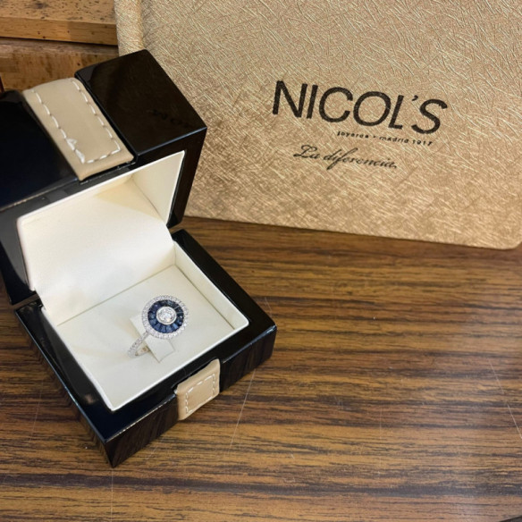 Anillo Ojo De Perdiz Zafiro 0.75 - ANILLOS