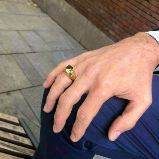 Sello Oro Oval Mate - Anillos de Hombre Sellos 2