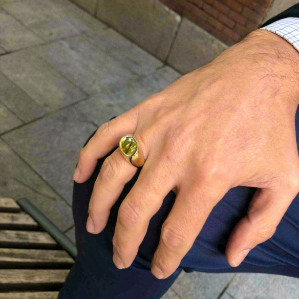 Sello Oro Oval Mate - Anillos de Hombre Sellos