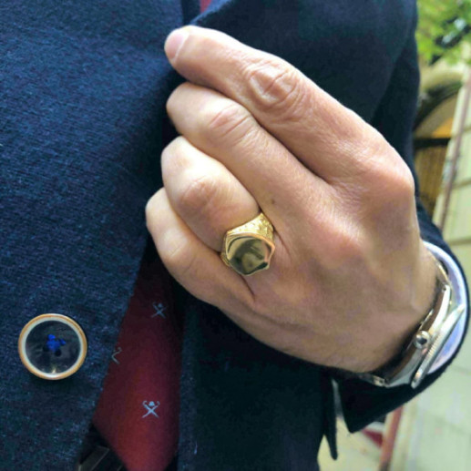 Sello Oro Escudo Grabado - Anillos de Hombre Sellos 2