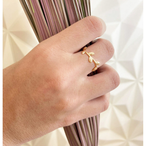 Anillo Oro Hojas Mi Primera Joya - Anillos de Oro Sin Piedras