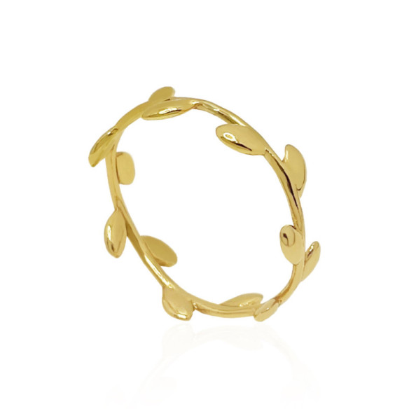 Anillo Oro Hojas Mi Primera Joya - Anillos de Oro Sin Piedras