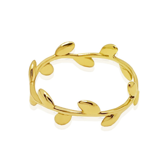 Anillo Oro Hojas Mi Primera Joya - Anillos de Oro Sin Piedras