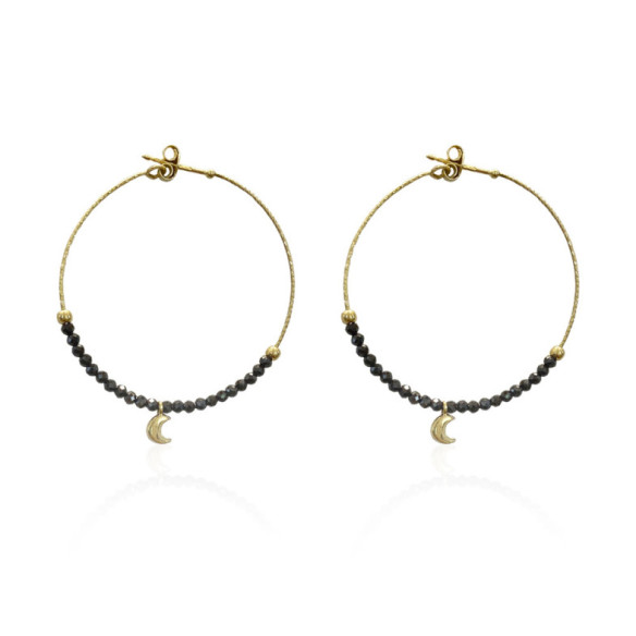 Pendientes Oro Dark Moon - Pendientes Otras Piedras de Colores