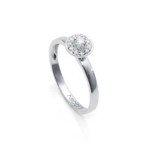 Anillo Diamantes Classic Diamond - Solitarios de Oro Blanco