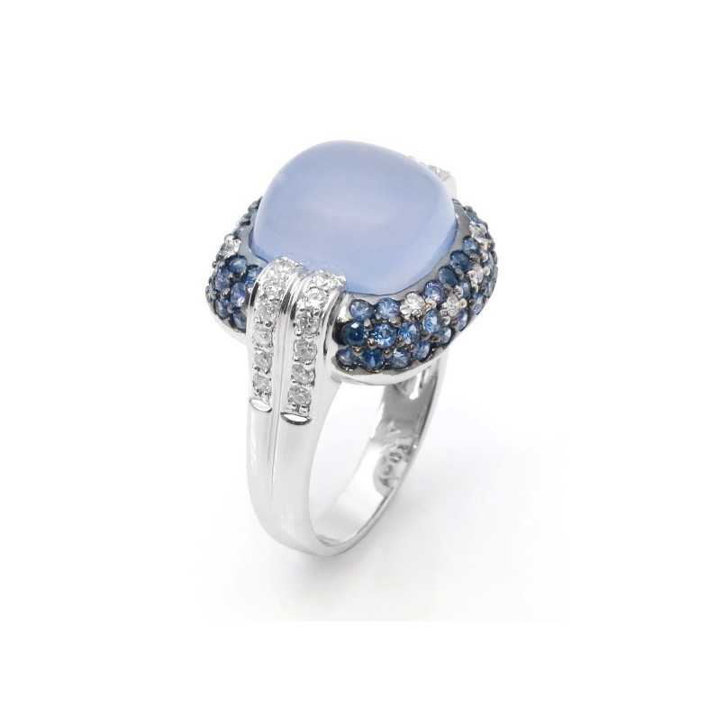 Anillo Zafiros Cocktail - diseños modernos