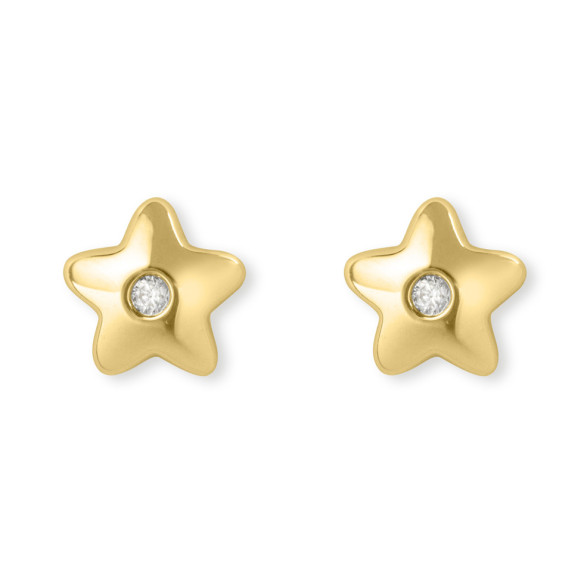 Pendientes Diamantes Dormilonas Estrella - Pendientes de bebe