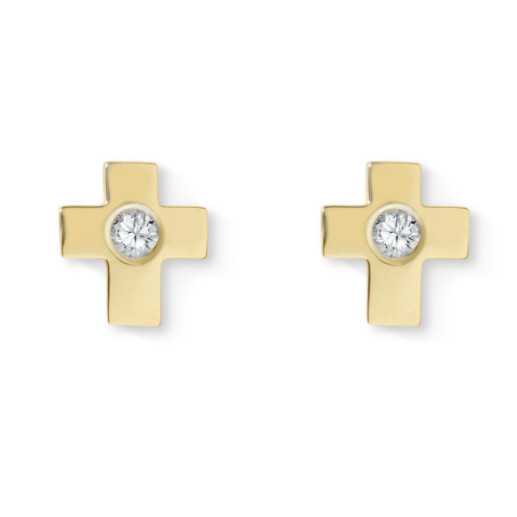 Kreuzschläfrige Diamantohrringe - Babyohrringe 2