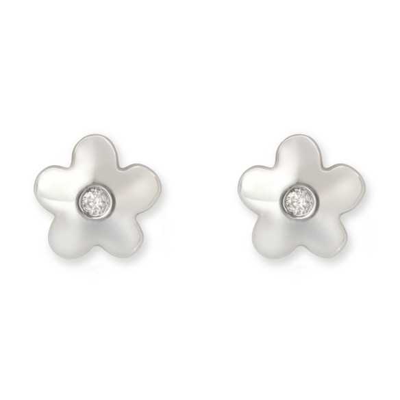 Pendientes Diamantes Dormilonas Flor - Pendientes de bebe