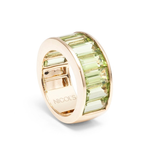 Anillo Peridoto Verde Flúor - diseños actuales