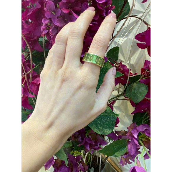 Anillo Peridoto Verde Flúor - diseños actuales