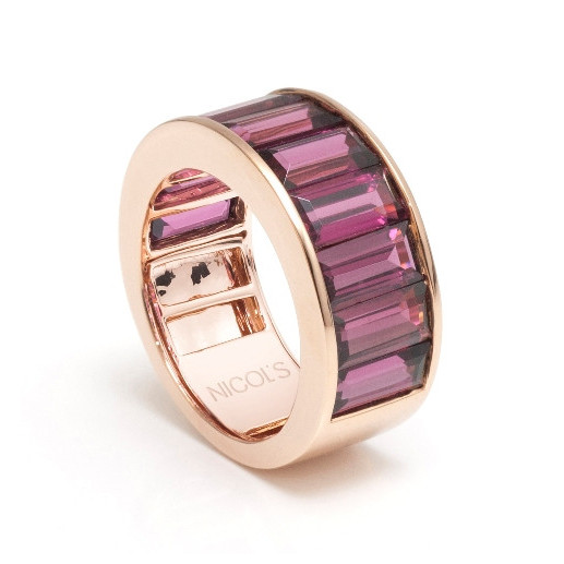Anello Rodolita Fluore - Anelli d'oro rose