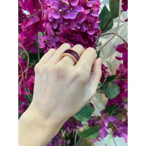 Anillo Rodolita Flúor - Anillos Oro Rosa