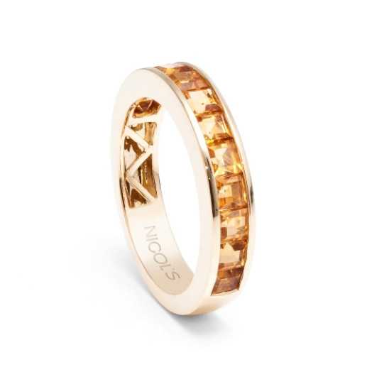 Anillo Citrino Naranja Flúor - diseños actuales
