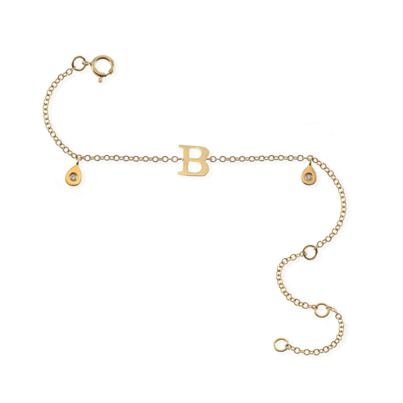 Pulsera Inicial Letra B Mini Details - Pulseras de Diamantes