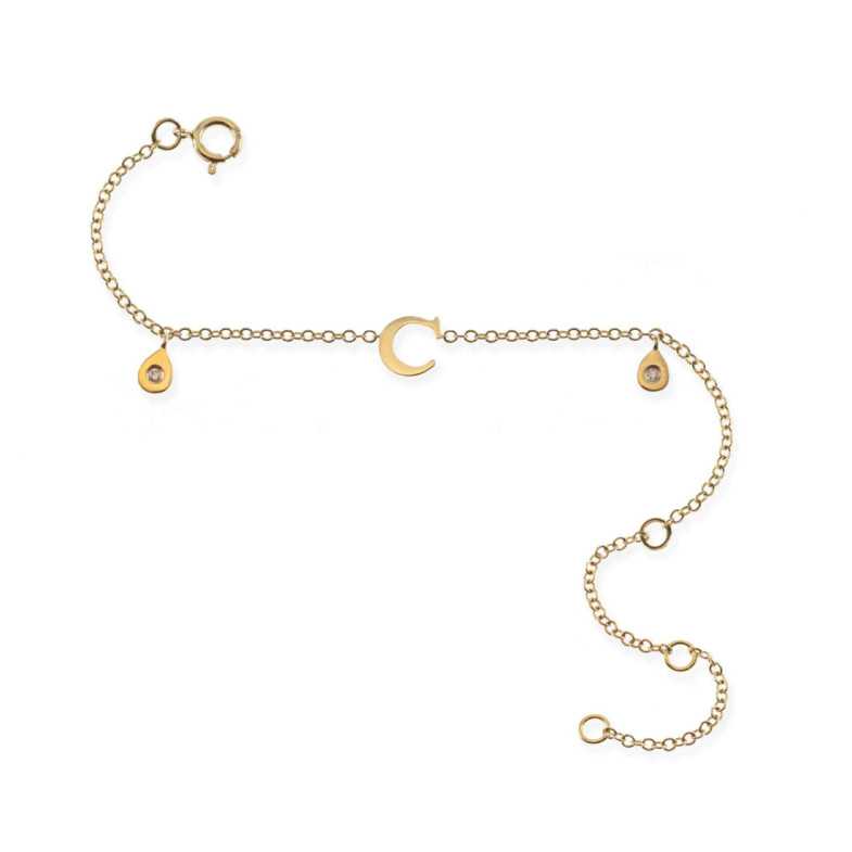 Pulsera Inicial Letra C Mini Details - Pulseras de Diamantes