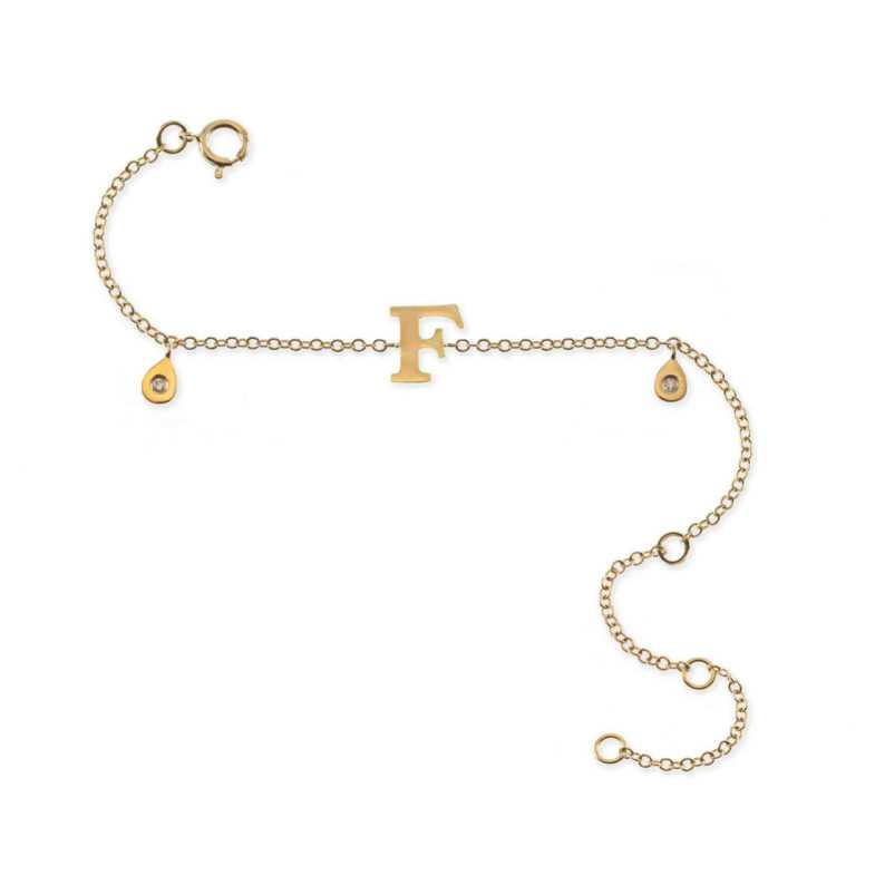 Original Armband Letra F Mini Details - Diamant-Armbänder