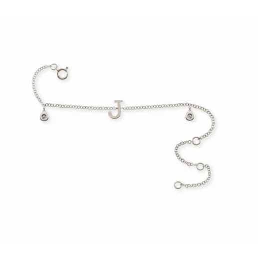 Anfangsbuchstabe J Mini-Details des Armbands - Diamant-Armbänder