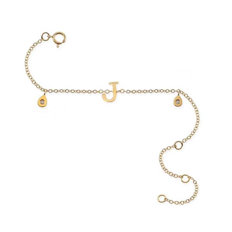 Pulsera Inicial Letra J Mini Details - Pulseras de Diamantes