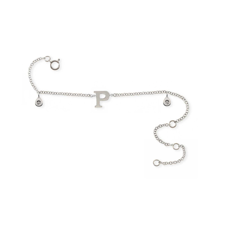 Pulsera Inicial Letra P Mini Details - Pulseras de Diamantes
