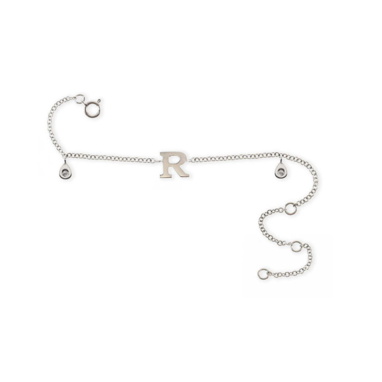 Pulsera Inicial Letra R Mini Details - Pulseras de Diamantes