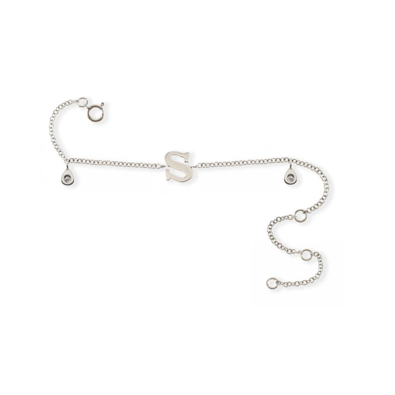 Pulsera Inicial Letra S Mini Details - Pulseras de Diamantes