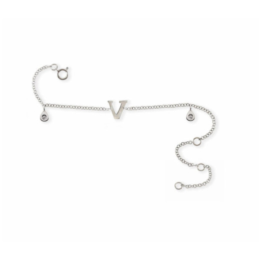 Pulsera Inicial Letra V Mini Details - Pulseras de Diamantes