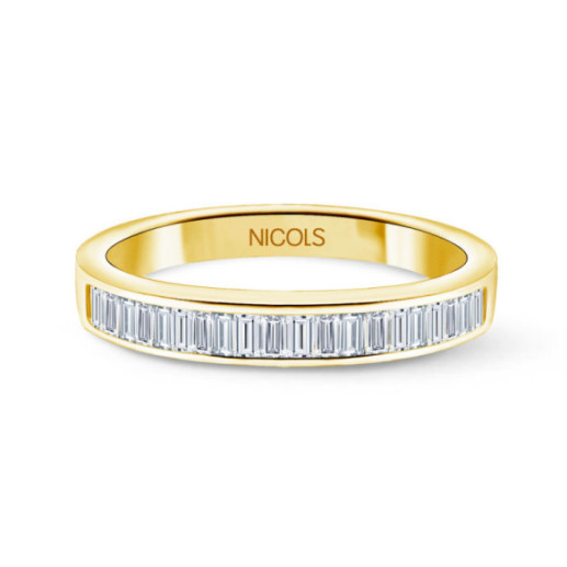 Anillo Alianza Abelia 0.28 Oro Amarillo - Alliances baguette