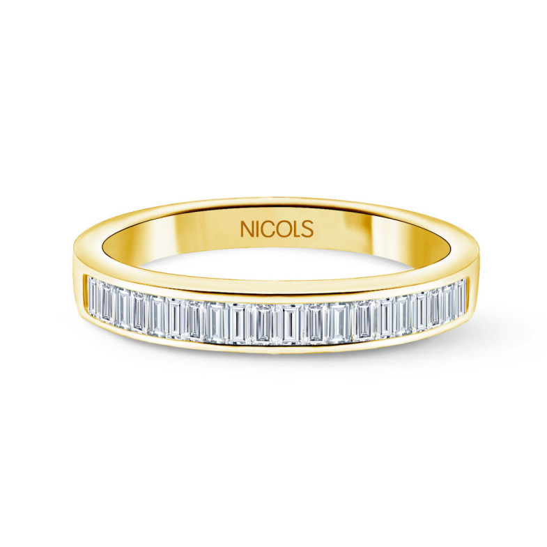 Anillo Alianza Abelia 0.28 Oro Amarillo - Alliances baguette