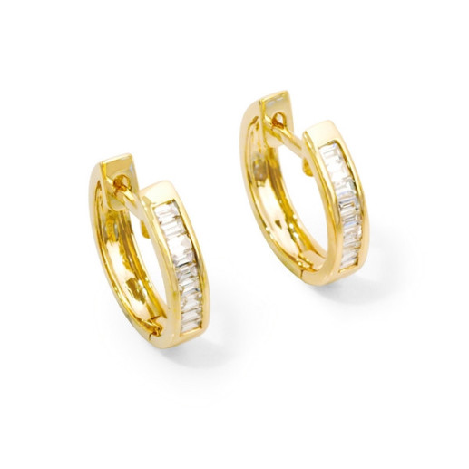 Pendientes Diamantes Criolla Baguette - pendientes de aro