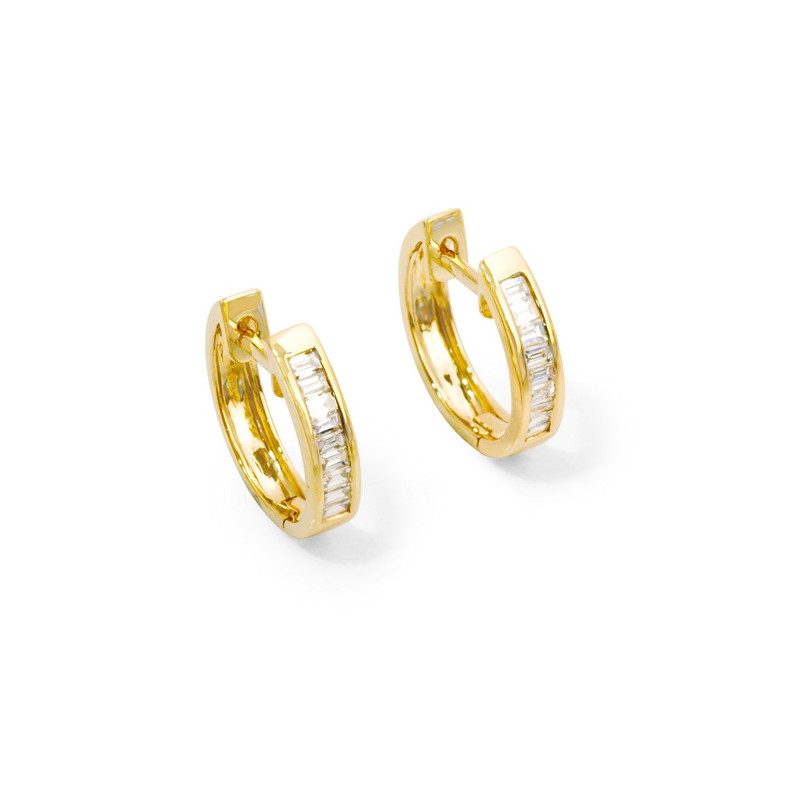 Kreolische Baguette-Diamant-Ohrringe - ohrringe